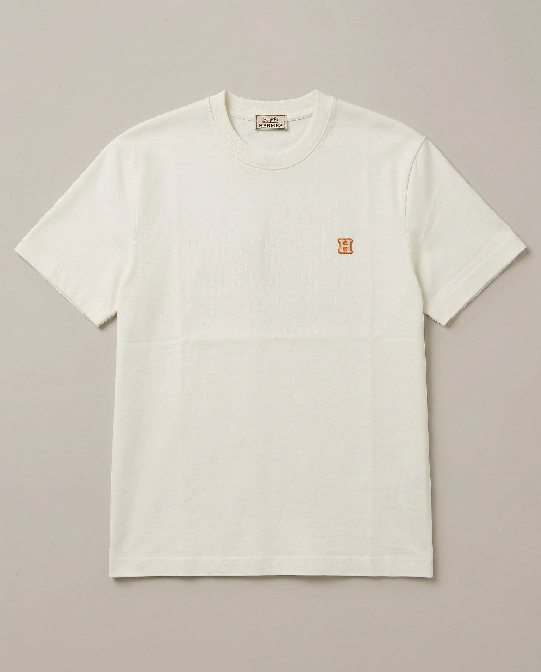 Hermès H embroidery t-shirt white men