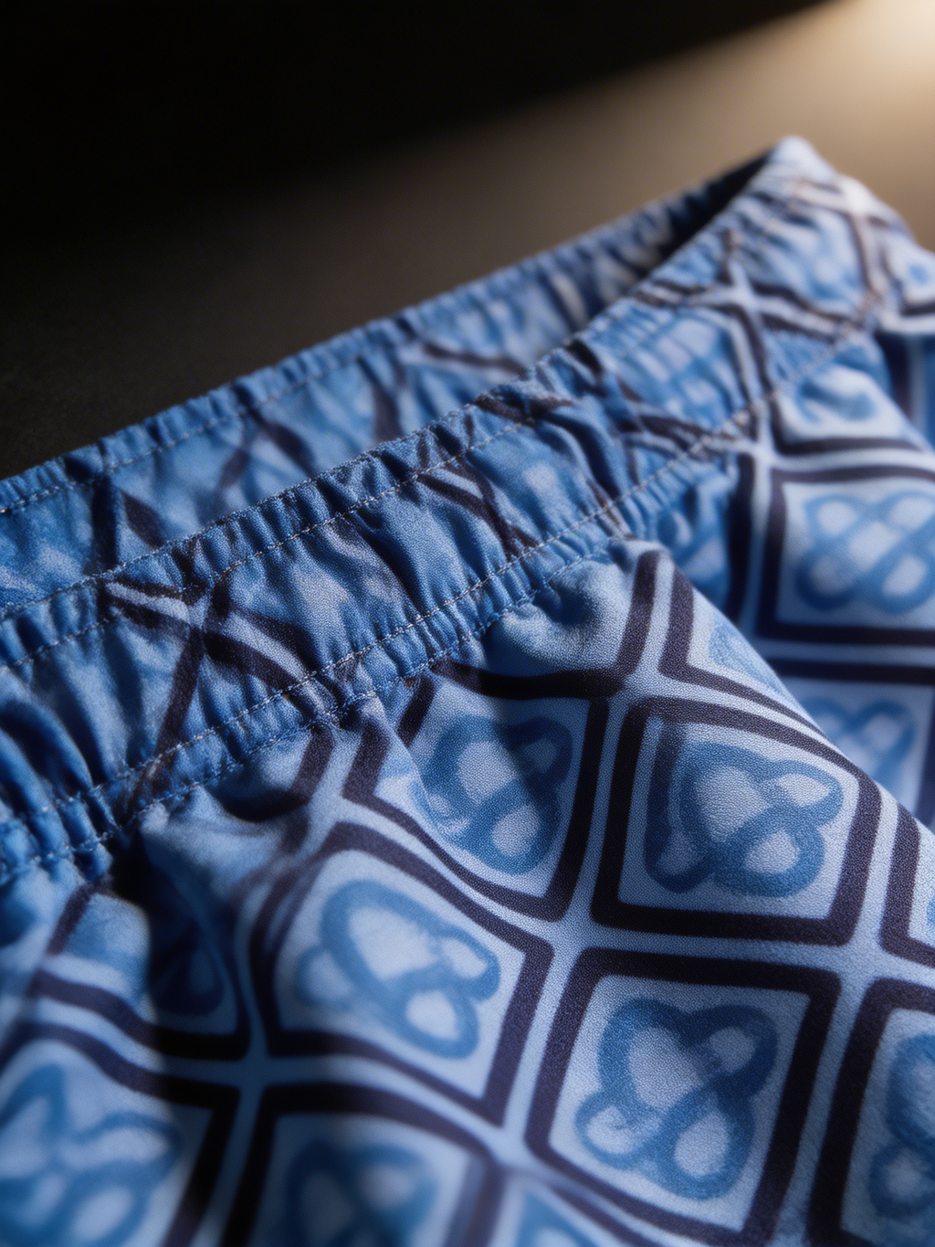 Blue Patterned